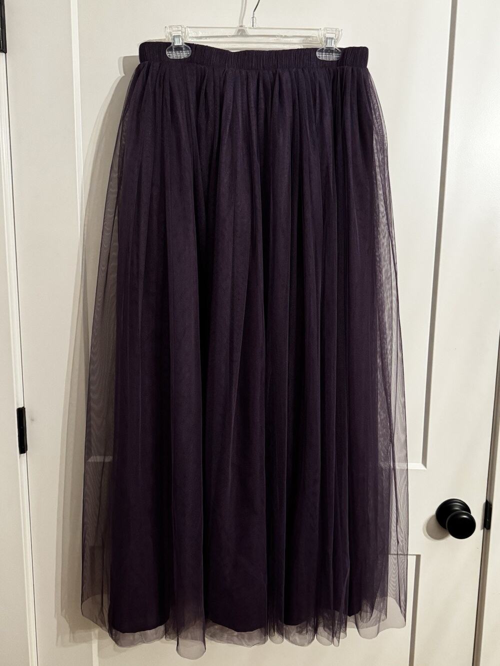 Women's Elastic Waist Tulle Multi Layered Skirt Purple Maxi Skirt Fairy Costume